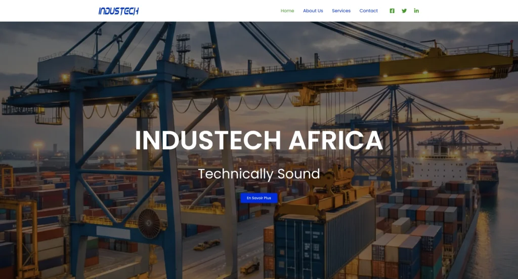 Site web d’Industech conçu par AHRAM DIGIT